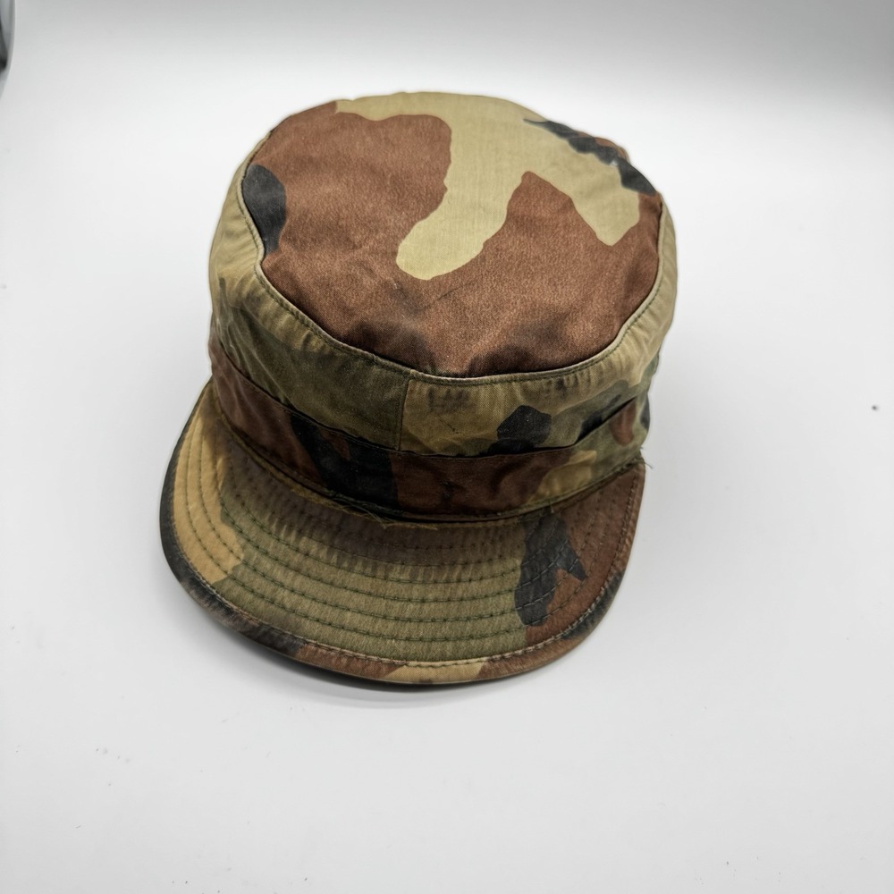 Vtg USGI Military Woodland Camo Patrol Cap Hat Size 7 Atlas Headwear BDU 80s 90s